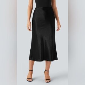 HALARA High Waisted Satin Midi Work Mermaid Skirt